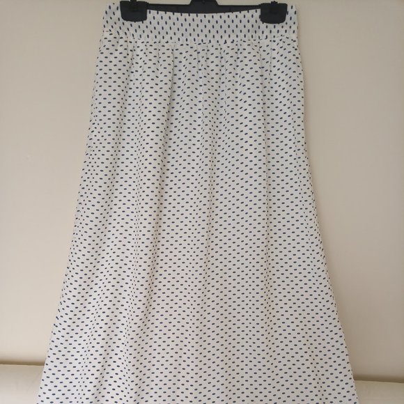 Chic by Jacob White Polka Dot Maxi Skirt - Picture 1 of 8
